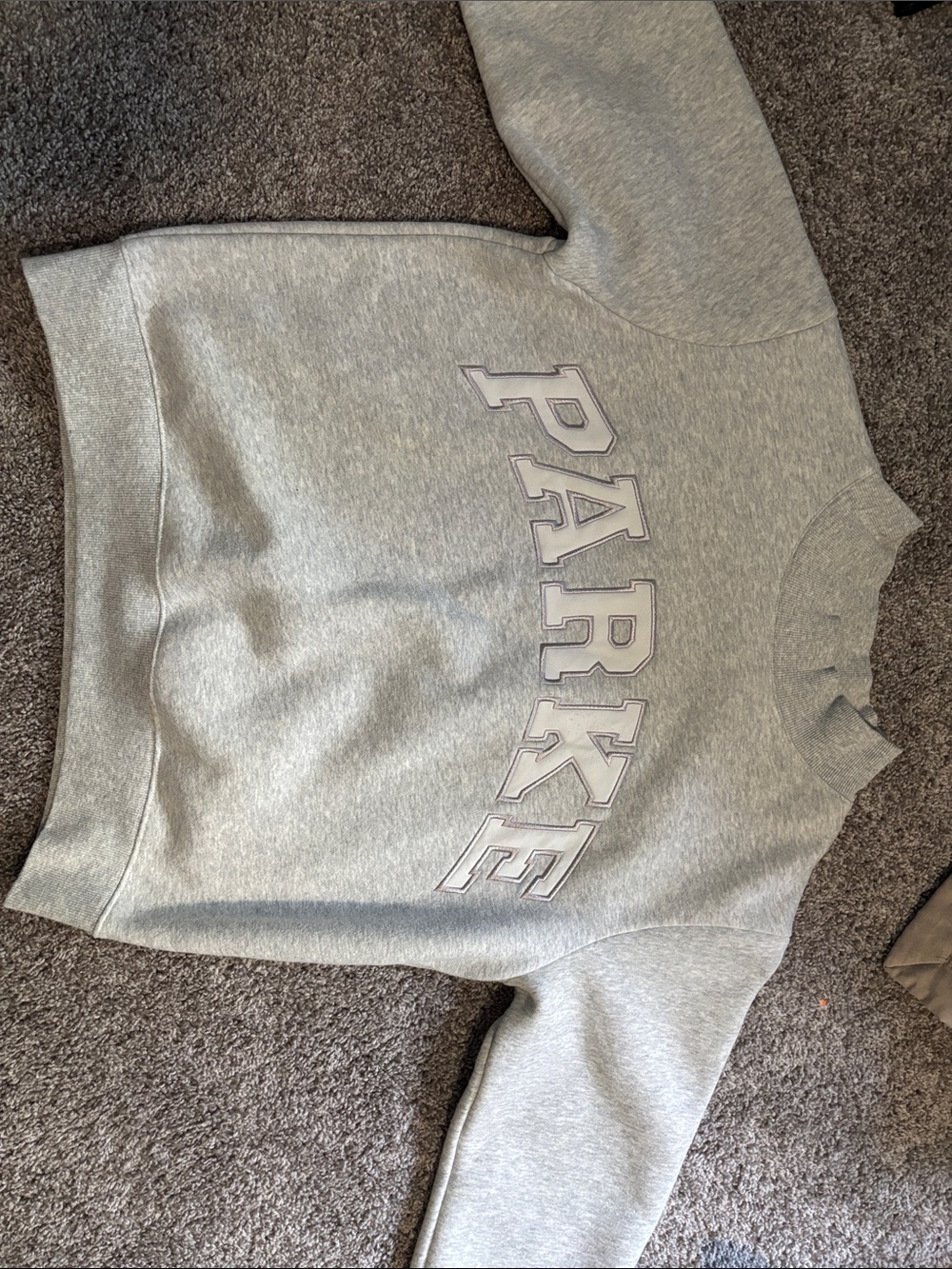 Gray Metallic 'PARKE' Crewneck Sweatshirt s/m